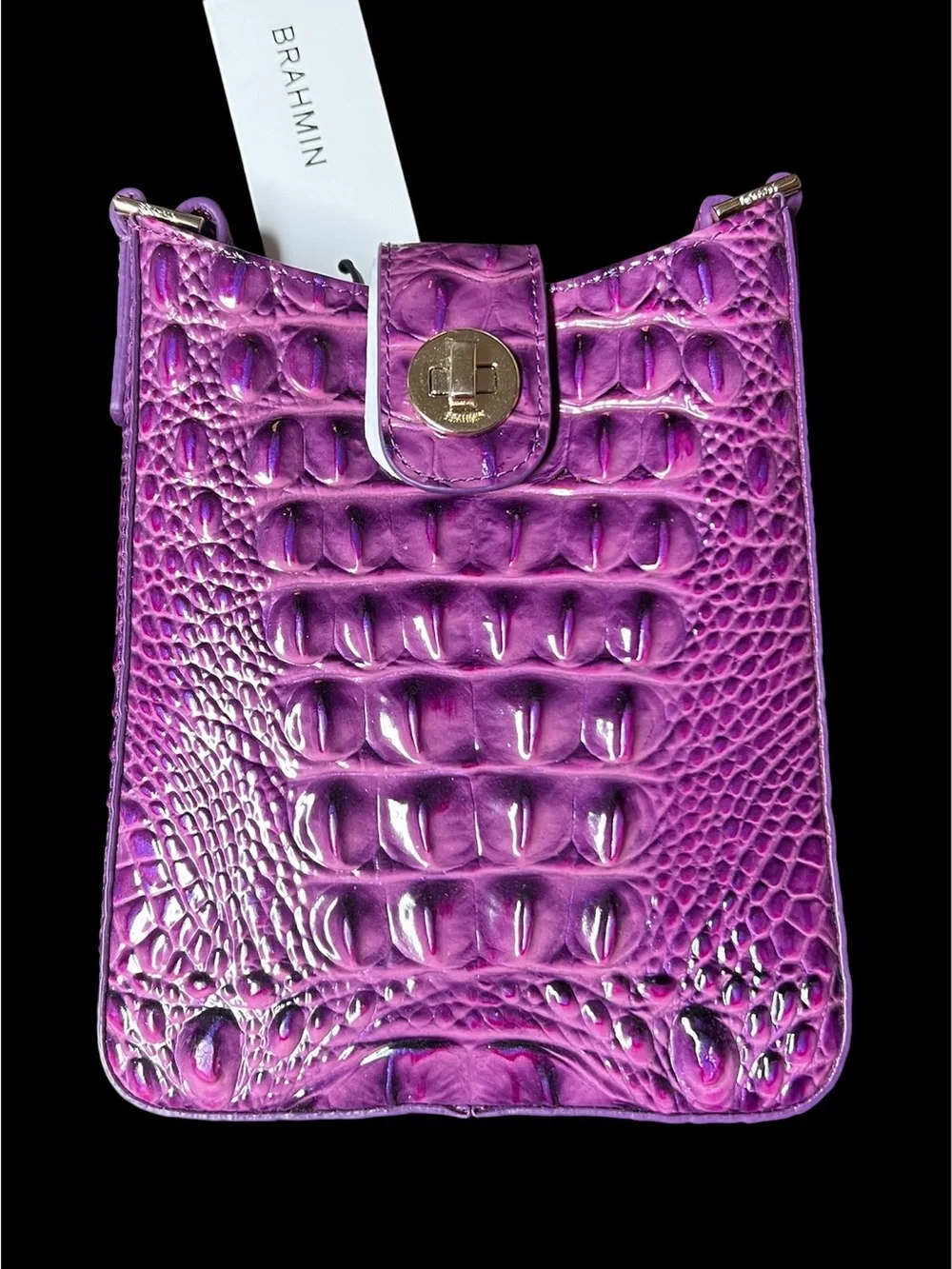 Brahmin: Marley Crossbody Purse and Credit Card Wallet in a Ultraviolet Purple